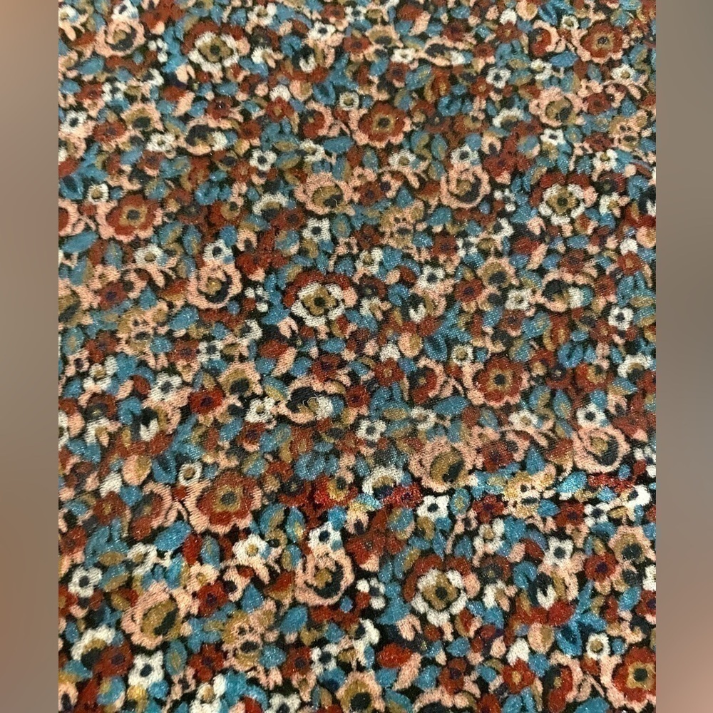 Nwt LOFT floral velvet sleeveless flutter sleeve mini dress - Picture 6 of 9